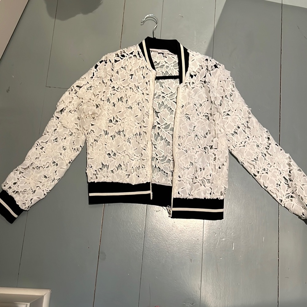 Lucy Paris floral bomber Jacket size medium